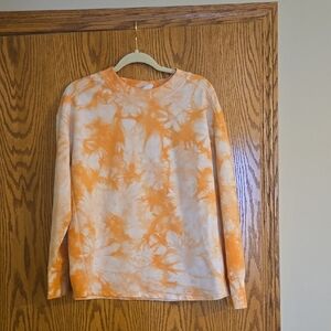 Orange Tie-Dye Sweatshirt